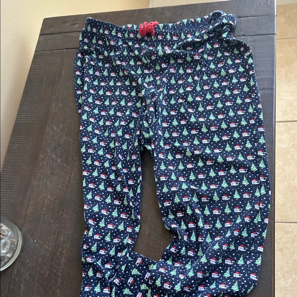 Vineyard Vines Navy Holiday PJ Pants with Trees & Snowmen